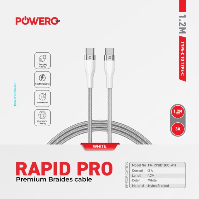 Rapid Pro Premium Braided Cable Type C to Type C