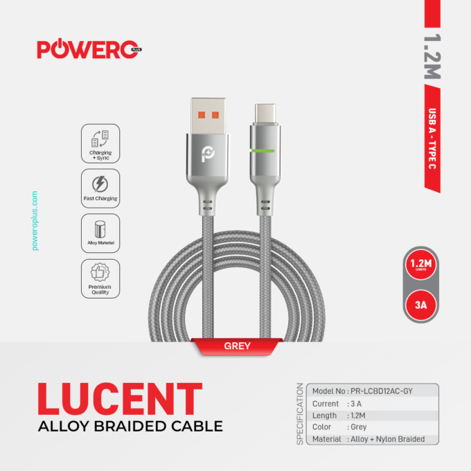 Lucent Alloy Braided Cable USB A to Type C